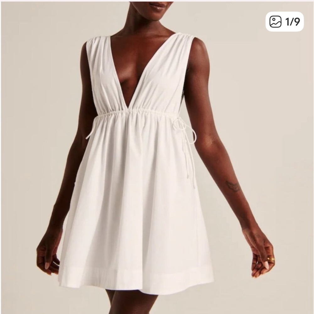 Abercrombie & Fitch Babydoll Poplin Mini Dress